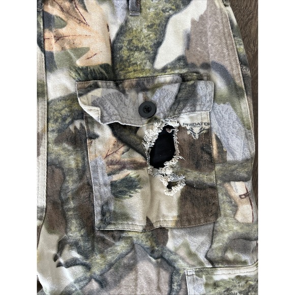 Predator Green Camo Camouflage Cargo Pants Hunting Size Small Adjustable See Des - Picture 3 of 10
